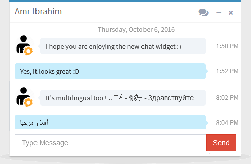 Staff Chat Widget