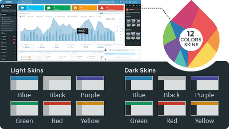 12 Different Colorful Skins